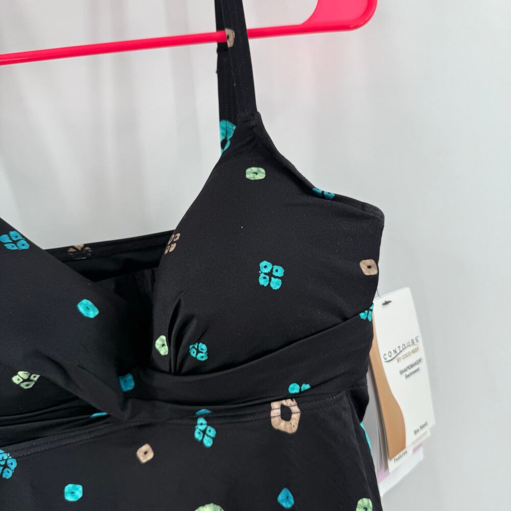 CONTOURS BY COCO REEF Tankini Top Size 8/32D NWT Black Underwire Shapemaker - Picture 14 of 16